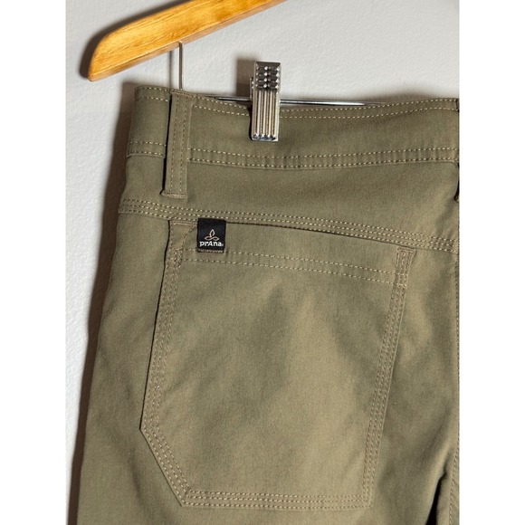 Prana Mens 32W x 32L Straight Fit Cargo Pants Olive Green Outdoor Casual - Picture 4 of 9